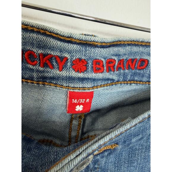 Lucky Brand Mid Rise Sweet Wide Leg Jeans Women's 14/32 Moonlit Mist Wash New - Picture 6 of 15